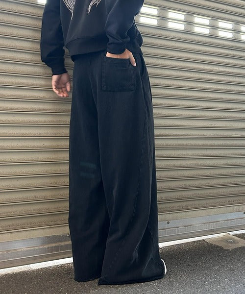 裏毛ワイドカーブパンツ