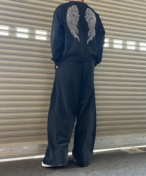 裏毛ワイドカーブパンツ