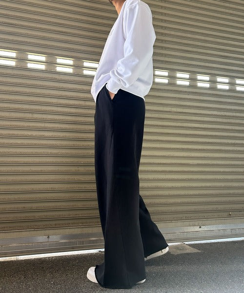裏毛ワイドカーブパンツ