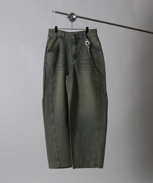 12OZデニムバレルパンツ