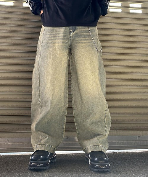 12OZデニムバレルパンツ