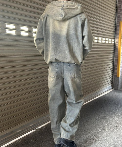 12OZデニムバレルパンツ