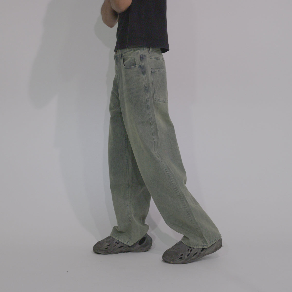 12OZデニム加工バギーパンツ