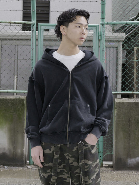 裏毛ジップパーカー