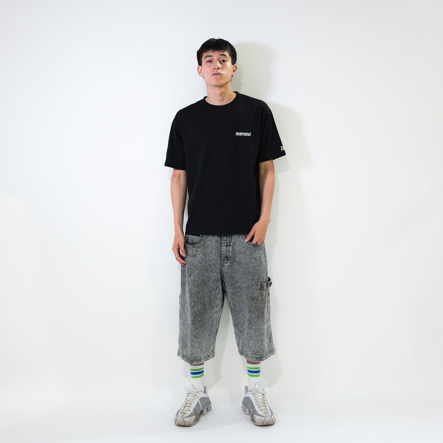 marucci  ロゴ刺繍Tシャツ