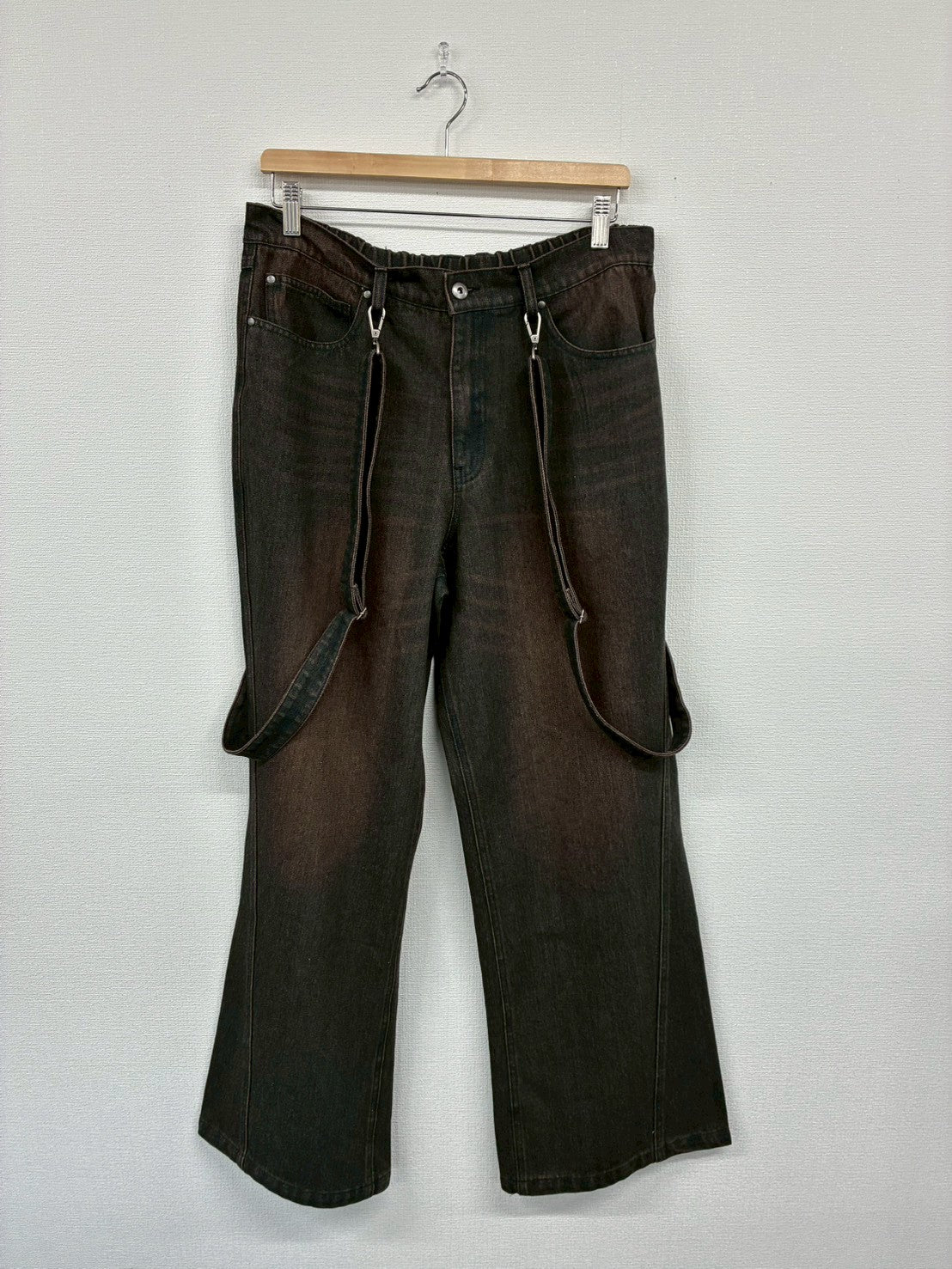 12ozサスペンダー付きデニムパンツ